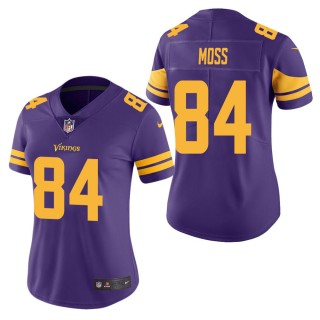 Women's Minnesota Vikings Randy Moss Purple Color Rush Limited Jersey