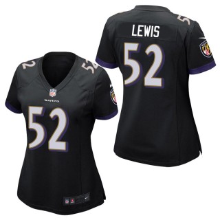 Women's Baltimore Ravens Ray Lewis Black Game Jersey