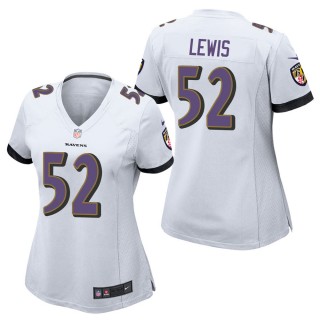 Women's Baltimore Ravens Ray Lewis White Game Jersey