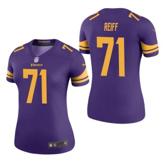 Women's Minnesota Vikings Riley Reiff Purple Color Rush Legend Jersey