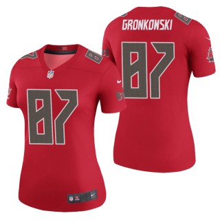 Women's Tampa Bay Buccaneers Rob Gronkowski Red Color Rush Legend Jersey