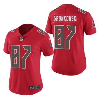 Women's Tampa Bay Buccaneers Rob Gronkowski Red Color Rush Limited Jersey