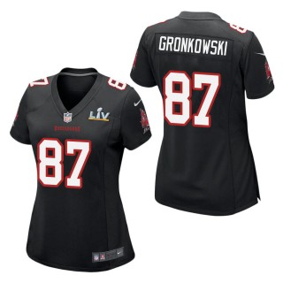Women's Tampa Bay Buccaneers Rob Gronkowski Black Super Bowl LV Jersey