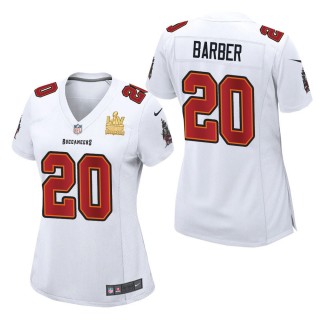 Women's Tampa Bay Buccaneers Ronde Barber White Super Bowl LV Champions Jersey