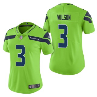 Women's Seattle Seahawks Russell Wilson Green Color Rush Limited Jersey