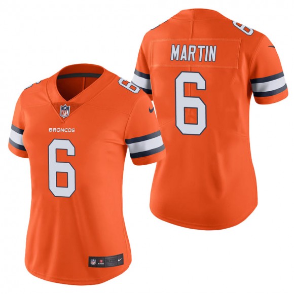 Women's Denver Broncos Sam Martin Orange Color Rush Limited Jersey