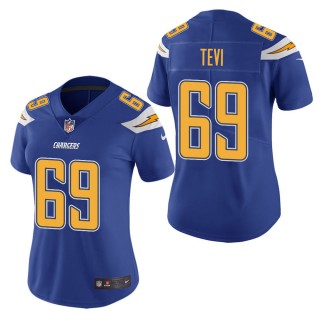 Women's Los Angeles Chargers Sam Tevi Royal Color Rush Limited Jersey