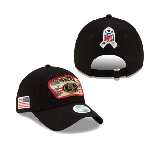 2021 Salute To Service Women's 49ers Black 9TWENTY Adjustable Hat