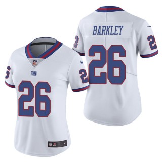 Women's New York Giants Saquon Barkley White Color Rush Limited Jersey