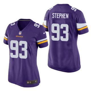 Women's Minnesota Vikings Shamar Stephen Purple Game Jersey