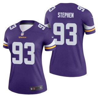 Women's Minnesota Vikings Shamar Stephen Purple Legend Jersey