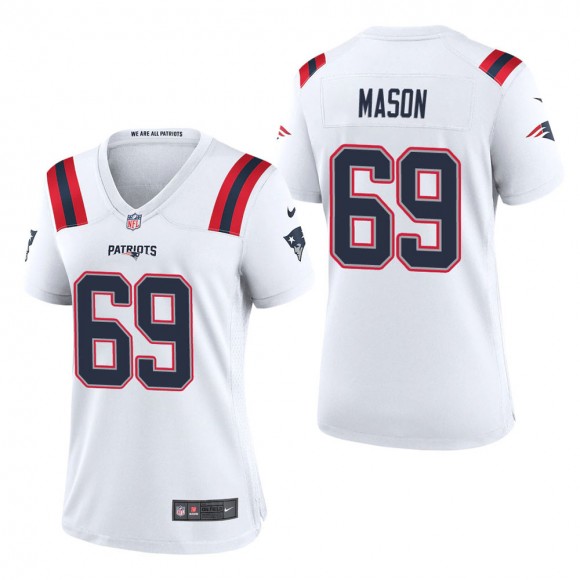 Women's New England Patriots Shaq Mason White Game Jersey