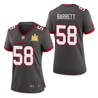 Women's Tampa Bay Buccaneers Shaquil Barrett Pewter Super Bowl LV Champions Jersey