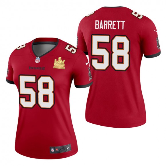 Women's Tampa Bay Buccaneers Shaquil Barrett Red Super Bowl LV Champions Jersey