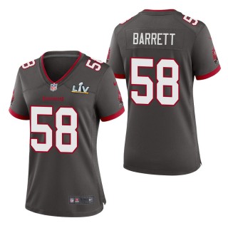 Women's Tampa Bay Buccaneers Shaquil Barrett Pewter Super Bowl LV Jersey