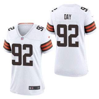 Women's Cleveland Browns Sheldon Day White Game Jersey