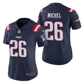 Women's New England Patriots Sony Michel Navy Color Rush Limited Jersey