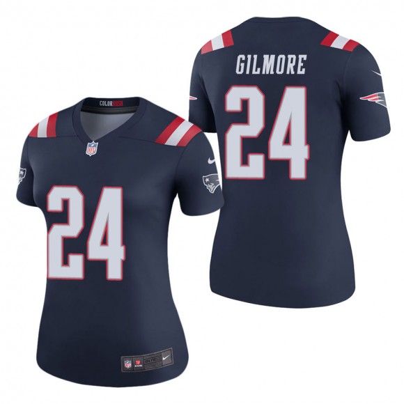 Women's New England Patriots Stephon Gilmore Navy Color Rush Legend Jersey