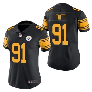 Women's Pittsburgh Steelers Stephon Tuitt Black Color Rush Limited Jersey