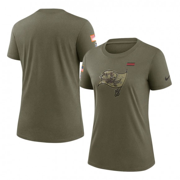 2021 Salute To Service Women's Buccaneers Olive T-Shirt