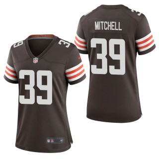 Women's Cleveland Browns Terrance Mitchell Brown Game Jersey