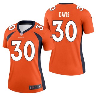 Women's Denver Broncos Terrell Davis Orange Legend Jersey