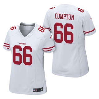 Women's San Francisco 49ers Tom Compton White Game Jersey