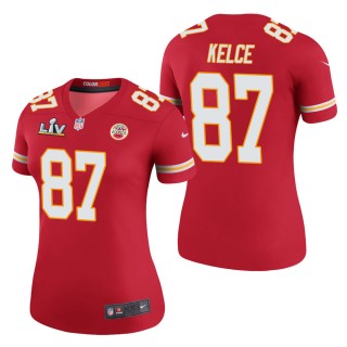 Women's Kansas City Chiefs Travis Kelce Red Super Bowl LV Jersey