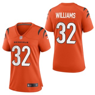 Women's Cincinnati Bengals Trayveon Williams Orange 2021 Game Jersey
