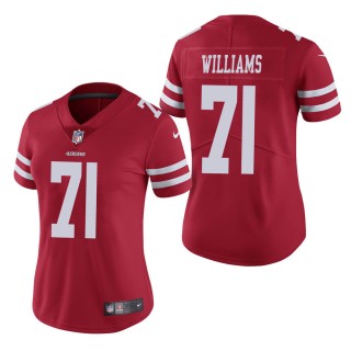 Women's San Francisco 49ers Trent Williams Scarlet Vapor Untouchable Limited Jersey