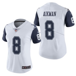 Women's Dallas Cowboys Troy Aikman White Color Rush Limited Jersey