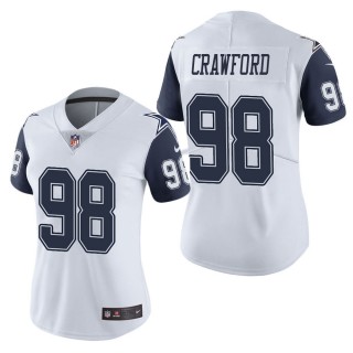 Women's Dallas Cowboys Tyrone Crawford White Color Rush Limited Jersey
