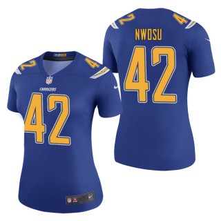 Women's Los Angeles Chargers Uchenna Nwosu Royal Color Rush Legend Jersey