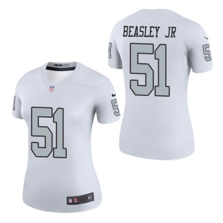 Women's Las Vegas Raiders Vic Beasley Jr White Color Rush Legend Jersey