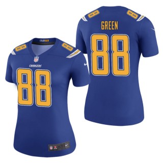 Women's Los Angeles Chargers Virgil Green Royal Color Rush Legend Jersey