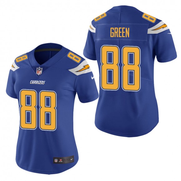 Women's Los Angeles Chargers Virgil Green Royal Color Rush Limited Jersey