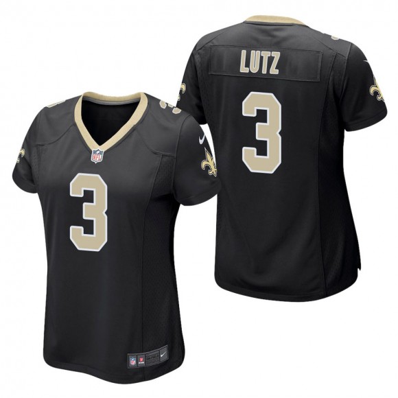 Women's New Orleans Saints Wil Lutz Black Game Jersey