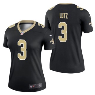 Women's New Orleans Saints Wil Lutz Black Legend Jersey