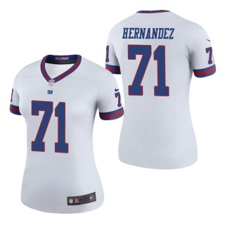 Women's New York Giants Will Hernandez White Color Rush Legend Jersey