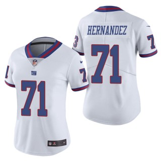 Women's New York Giants Will Hernandez White Color Rush Limited Jersey