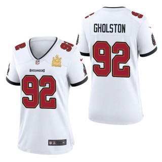 Women's Tampa Bay Buccaneers William Gholston White Super Bowl LV Champions Jersey