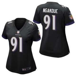 Women's Baltimore Ravens Yannick Ngakoue Black Game Jersey