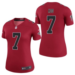 Women's Atlanta Falcons Younghoe Koo Red Color Rush Legend Jersey