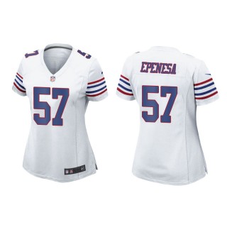 Women's Buffalo Bills A.J. Epenesa #57 White Alternate Game Jersey