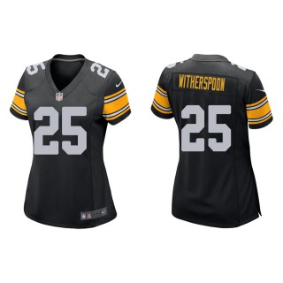 Women's Pittsburgh Steelers Ahkello Witherspoon #25 Black Game Jersey