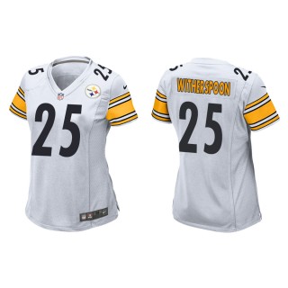 Women's Pittsburgh Steelers Ahkello Witherspoon #25 White Game Jersey