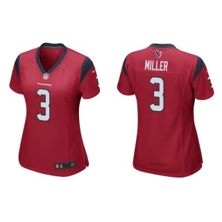 Women's Houston Texans Anthony Miller #3 Red Game Jersey