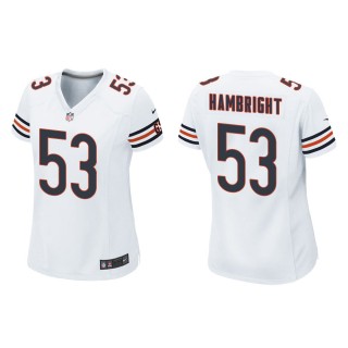 Women's Chicago Bears Arlington Hambright #53 White Game Jersey