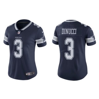 Women's Dallas Cowboys Ben DiNucci #3 Navy Vapor Limited Jersey