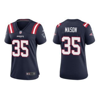Women's New England Patriots Ben Mason #35 Navy Game Jersey